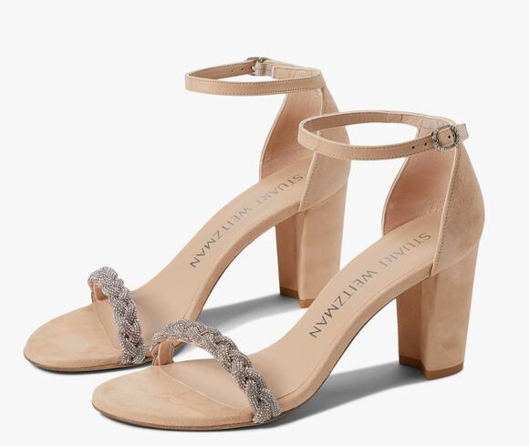 Stuart Weitzman Shoes - Stuart Weitzman Womens Nearlynude Highshine Sandal Size 11 Adobe Beige Heel NWOB